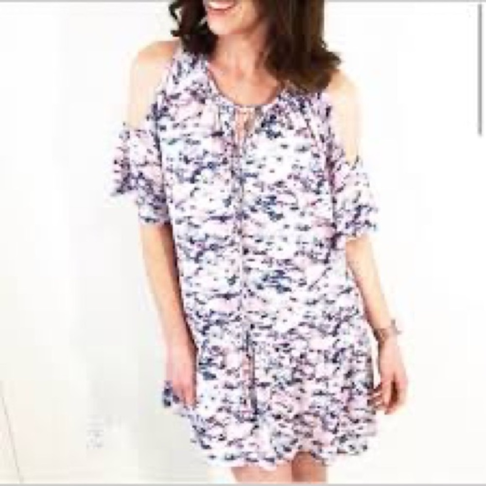 Amanda Uprichard Ora Cold Shoulder Dress Snake Print Size Small
